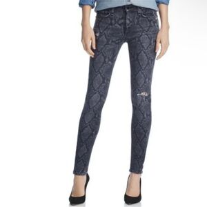 rag & bone Cate Skinny Jeans, Dark Gray Snake Print